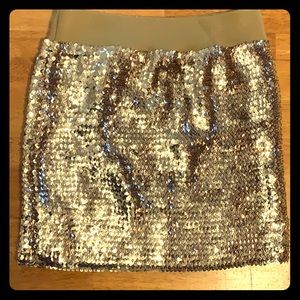 Gold sequin skirt